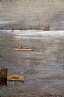 Anchor Canvas Paintings - Sailboat at Anchor